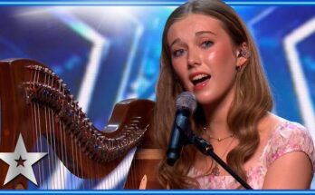 Young Artist Redefines Music with Harp on Talent Show %%random%%